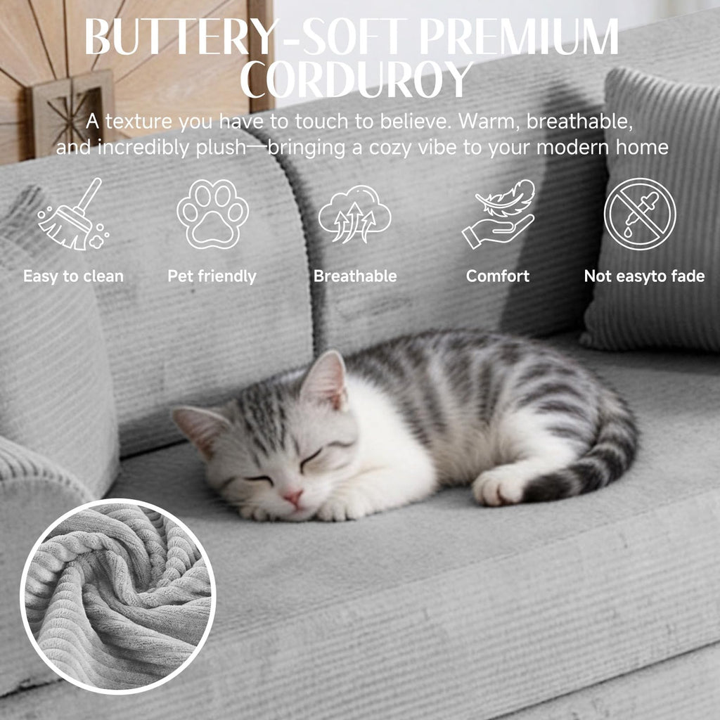 Convertible Sofa Bed with High Back S1358