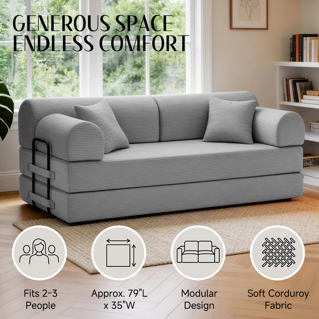Convertible Sofa Bed with High Back S1358