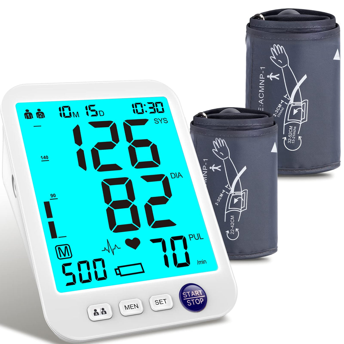 Blood Pressure Monitor 2 Cuff Sizes T382968