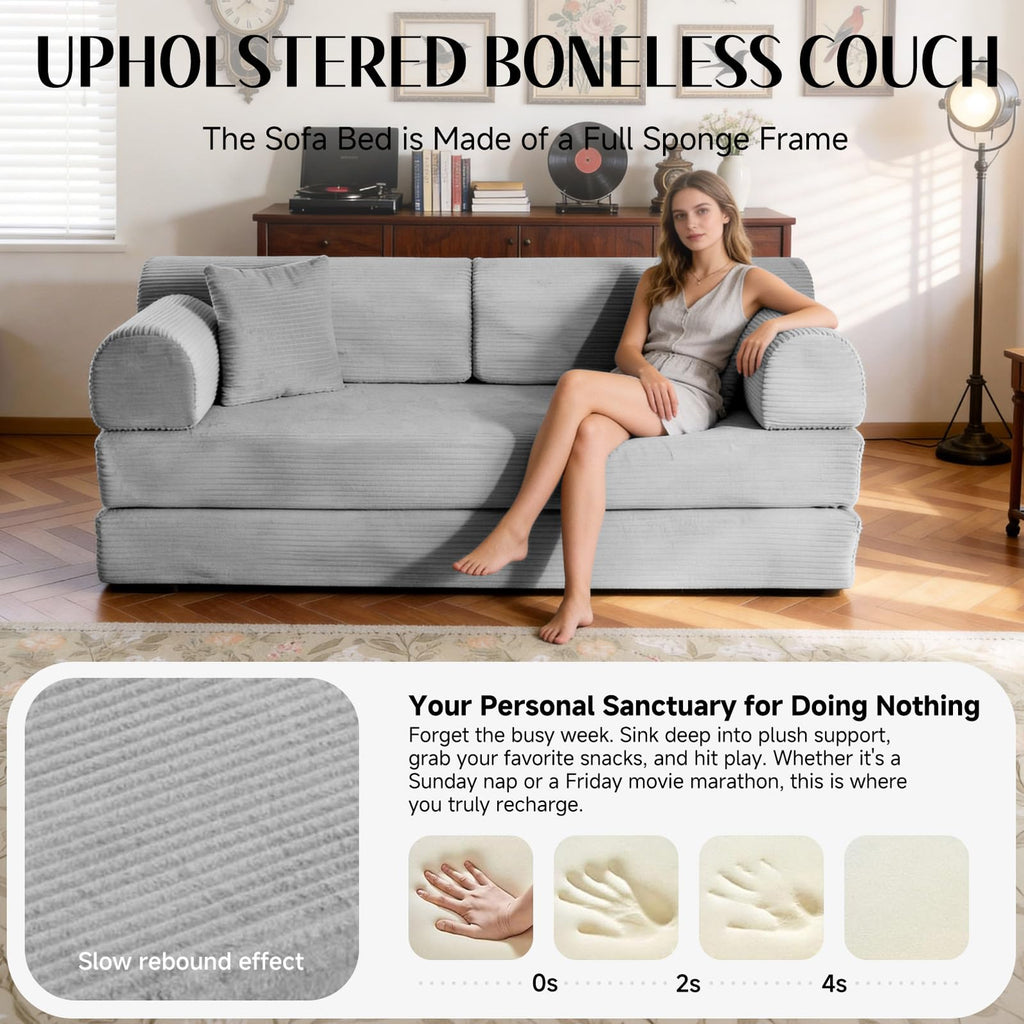 Convertible Sofa Bed with High Back S1358