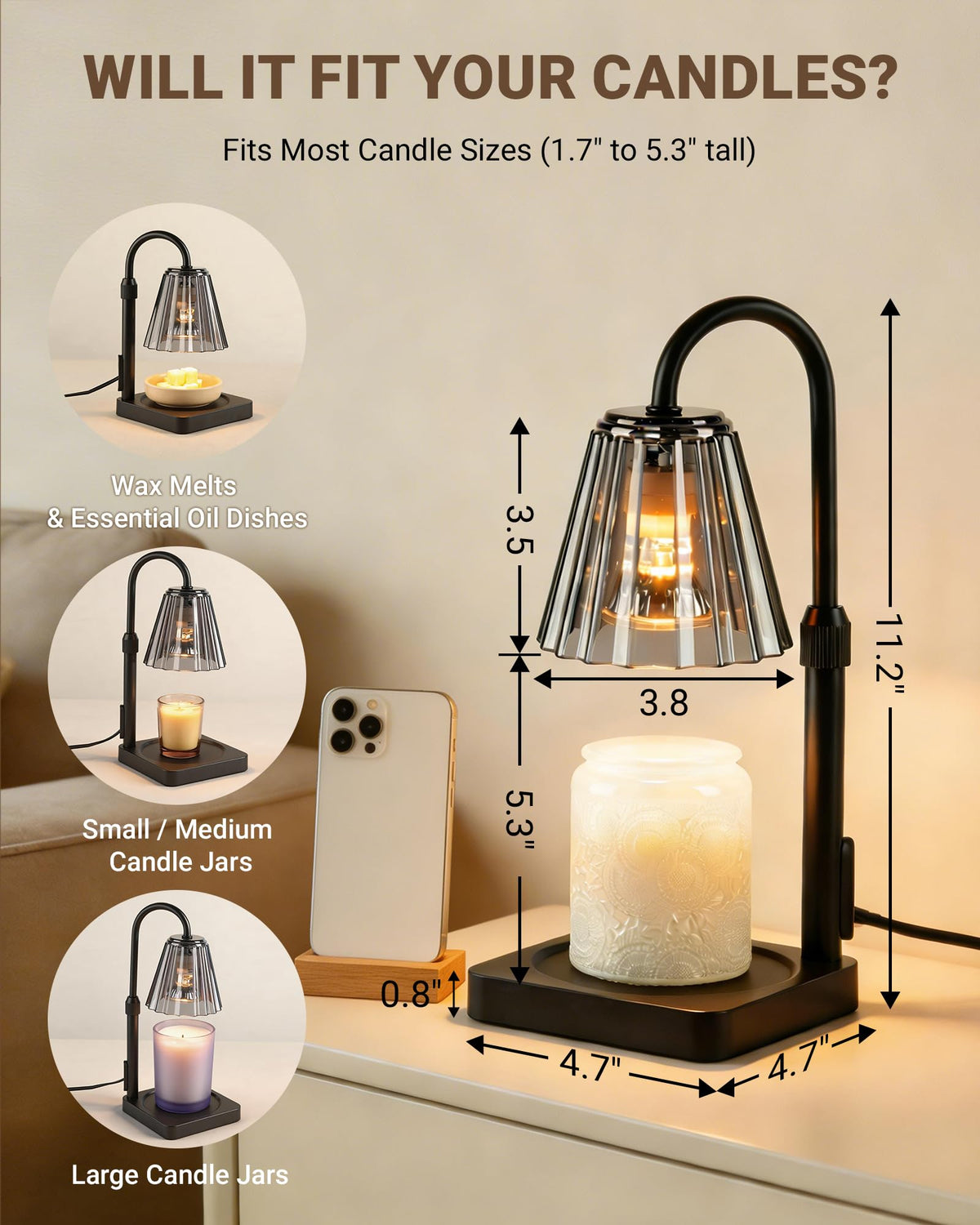 Candle Warmer Lamp with Timer D1397