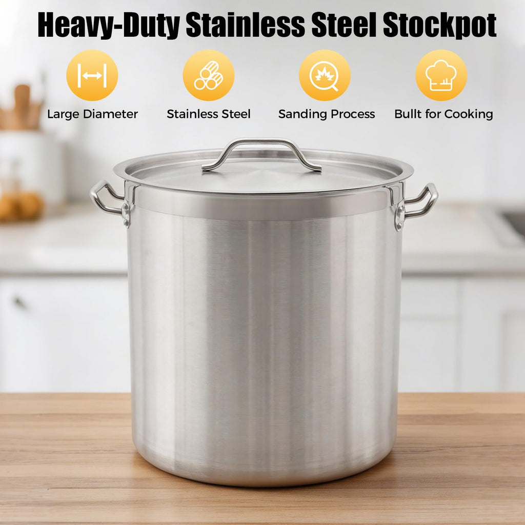 50 Quart Stainless Steel Stockpot with Lid L6669