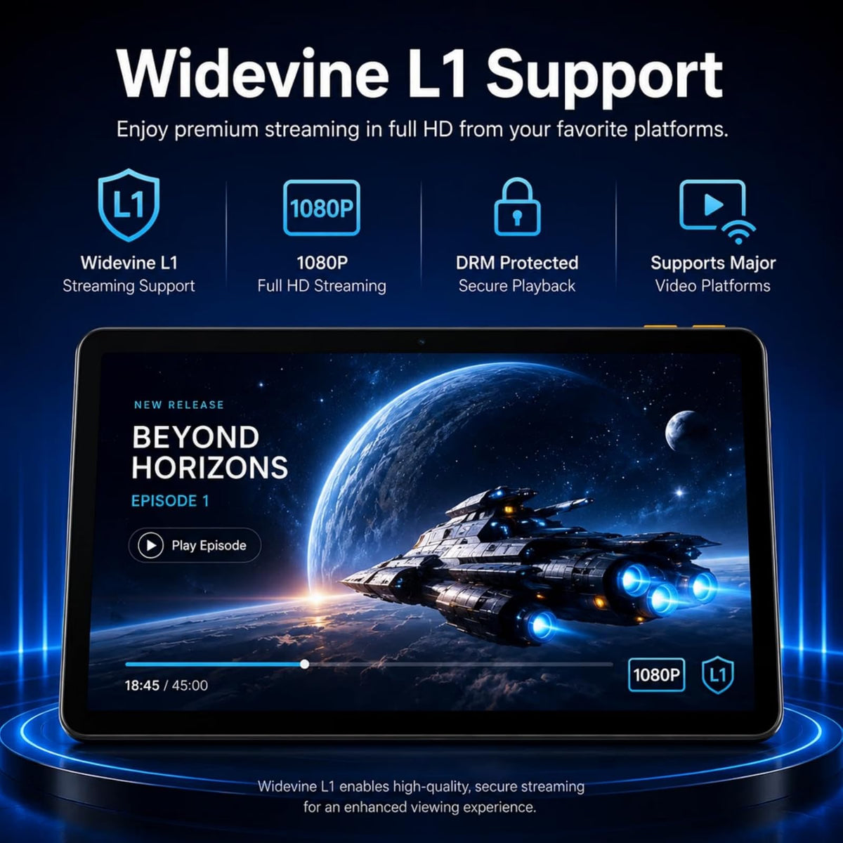 Android 15 Tablet 10.1 in 12GB RAM 64GB ROM V42144