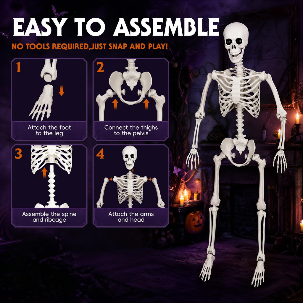 5.4 Ft Halloween Full Body Skeleton X11755