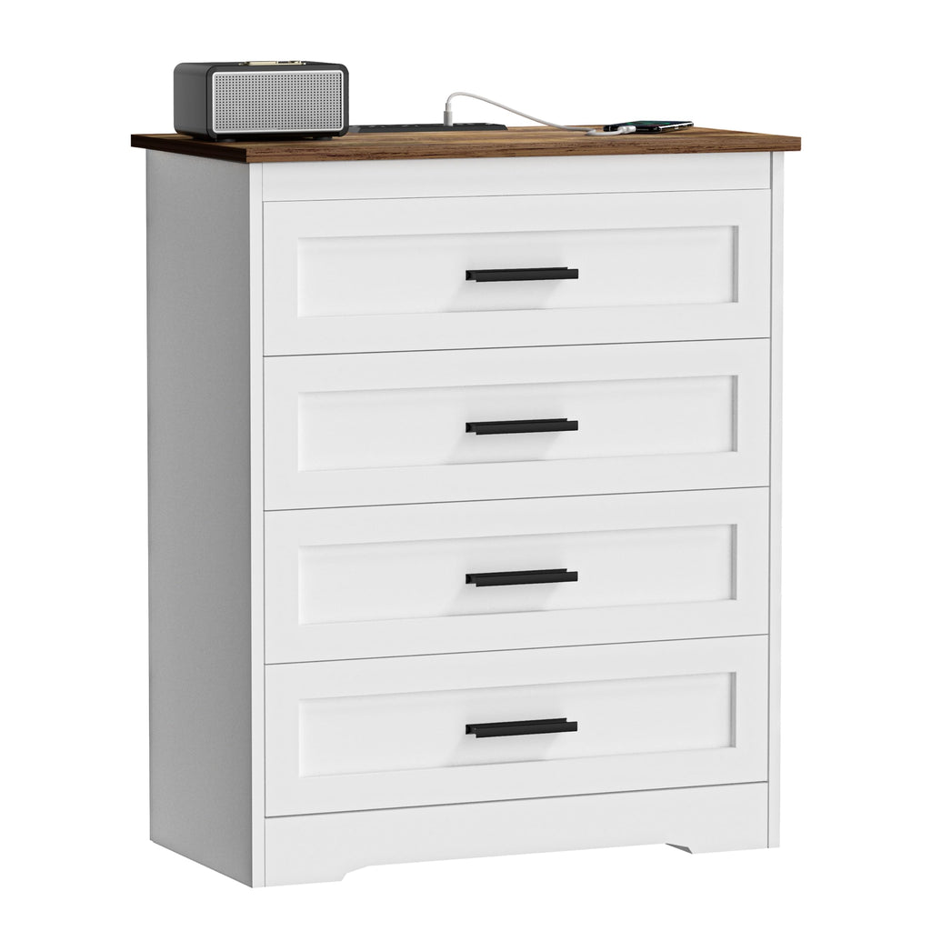 White 4 Drawer Dresser Q2582