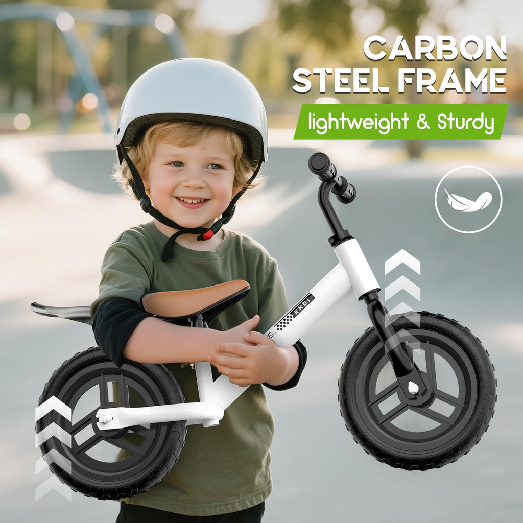 Adjustable Toddler Balance Bike with Fender and LED Tires P7028