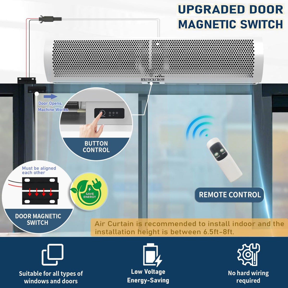 36 Inch Wall Mounted Commercial Air Curtain D724
