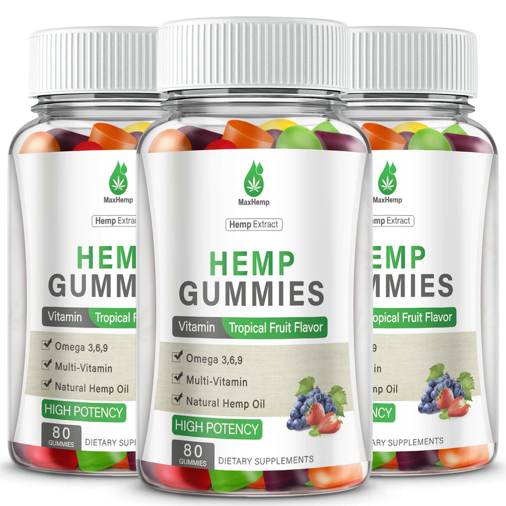 Hemp Gummies 100% Natural Organic Vegan 3 Packs I451899