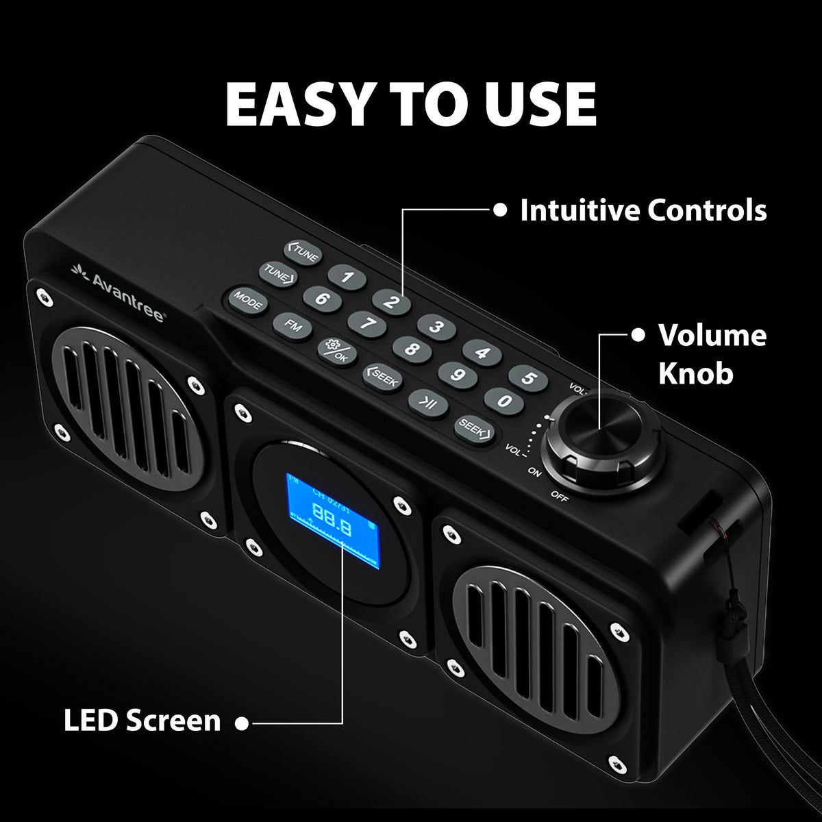 Portable FM Radio & Bluetooth Speaker B691