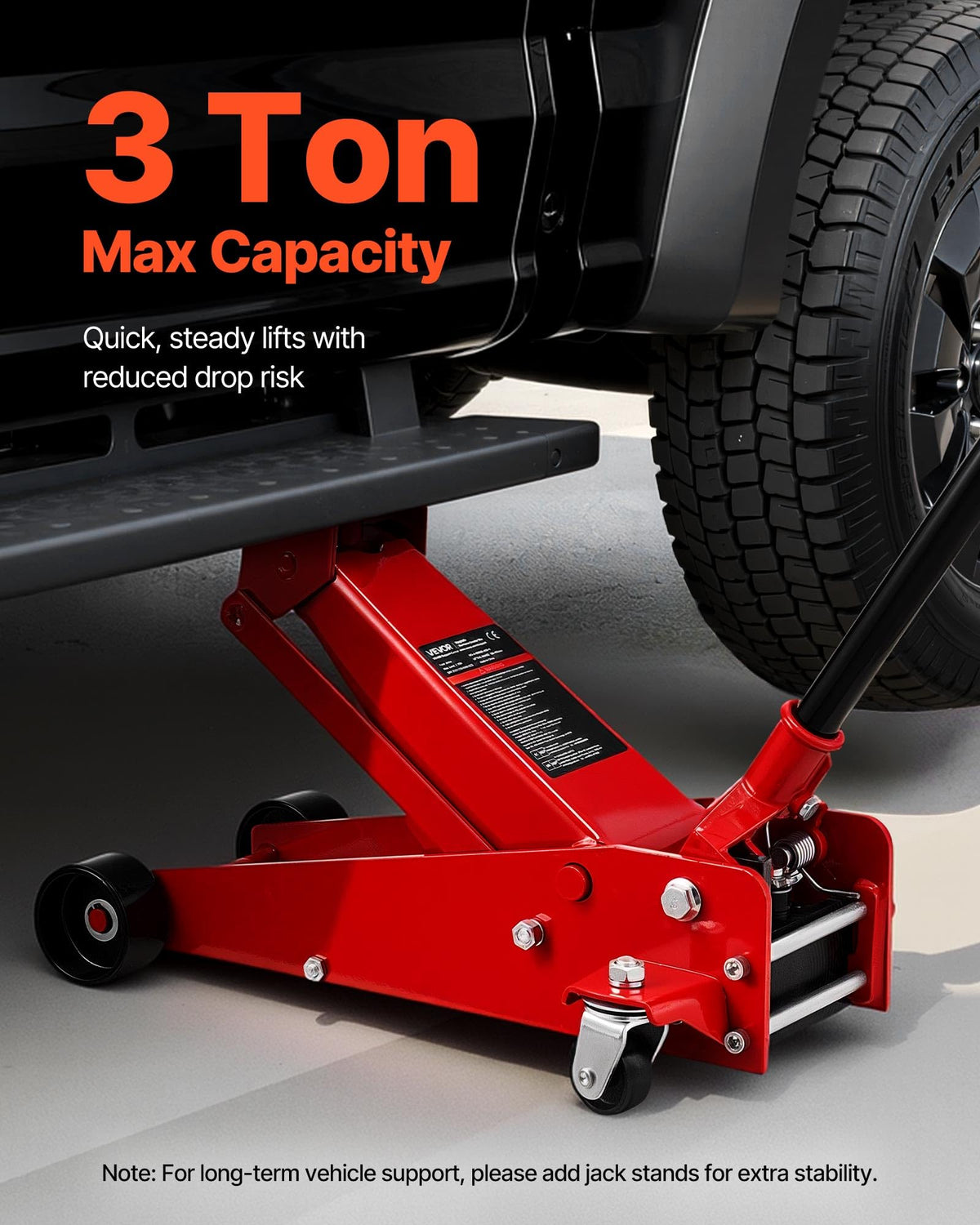 3 Ton Low Profile Steel Hydraulic Floor Jack J883349