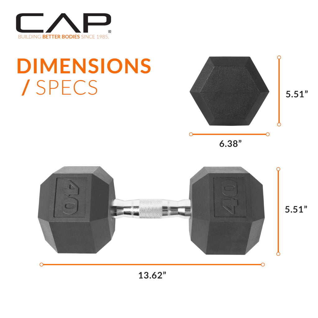 Rubber Coated Hex Dumbbell A234069
