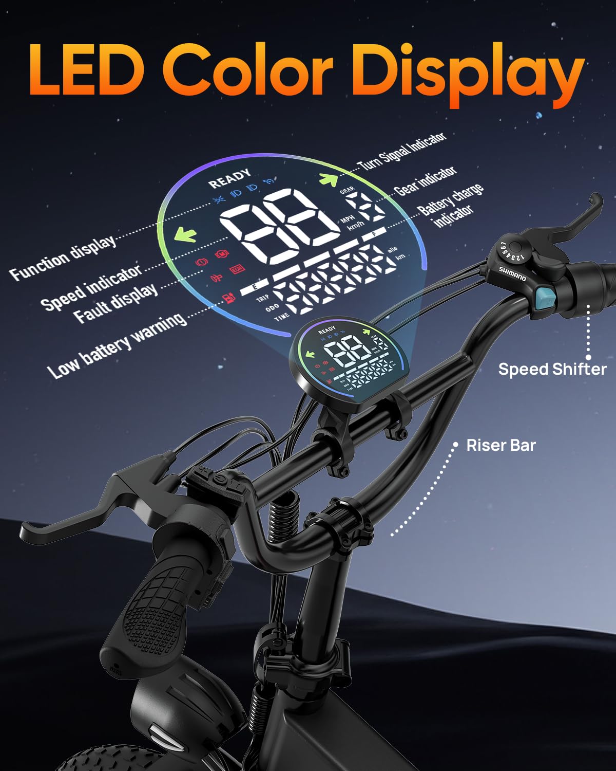 Folding Electric Bike 20" Fat Tire 1500W 48V 13AH X880681