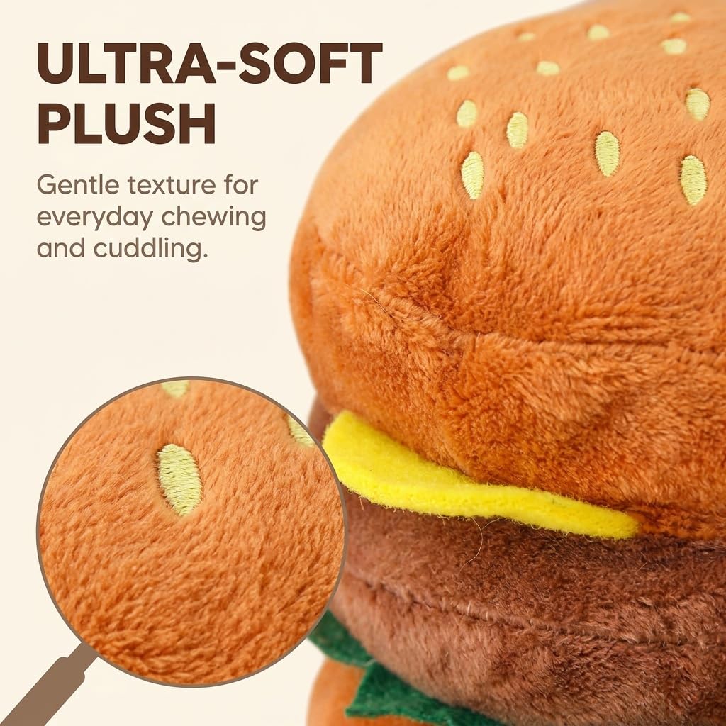 Hamburger Shape Dog Squeaky Toy Y218722