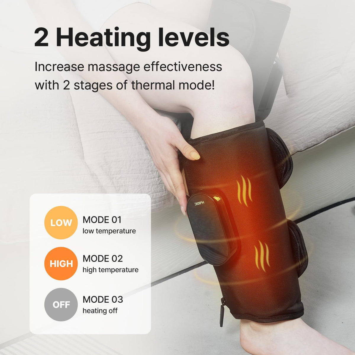 Heated Air Compression Cordless Leg Massager with Extension (Pair) U70994