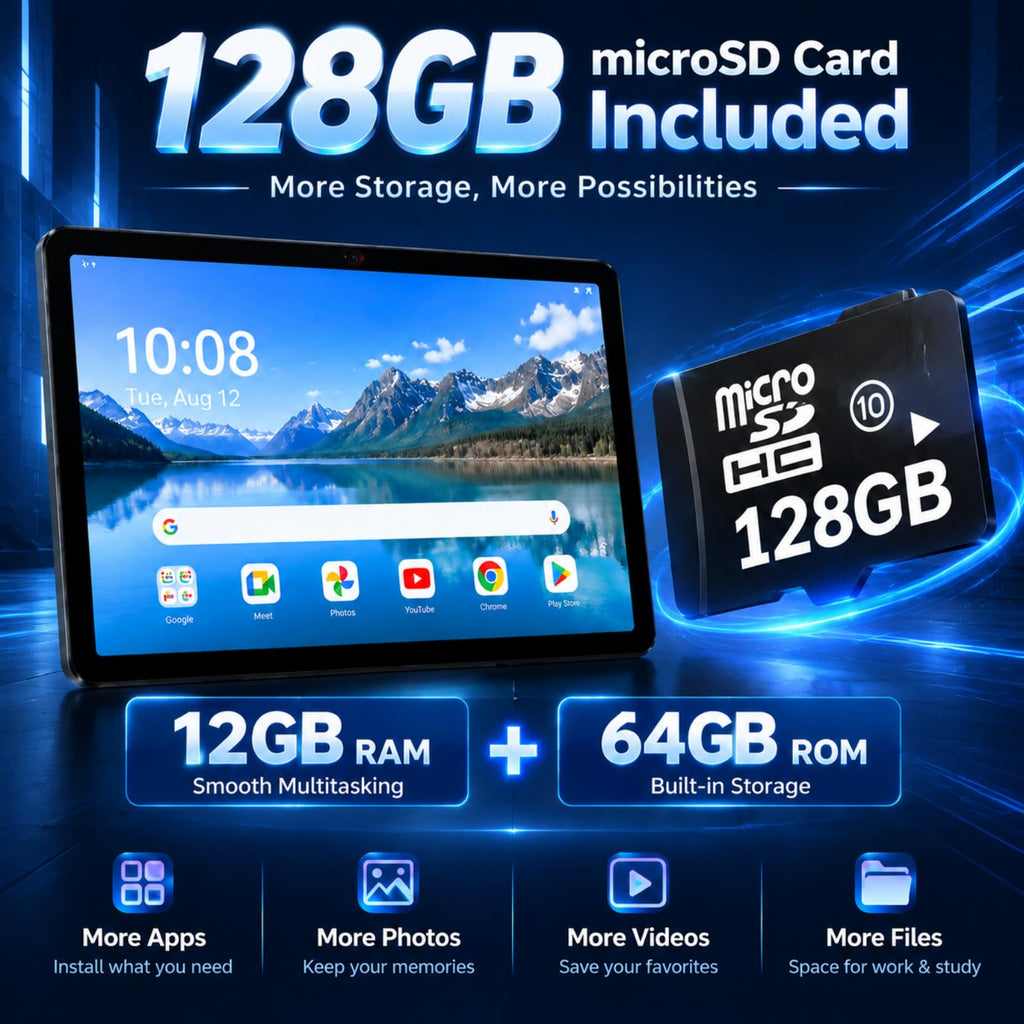 Android 15 Tablet 10.1 in 12GB RAM 64GB ROM V42144