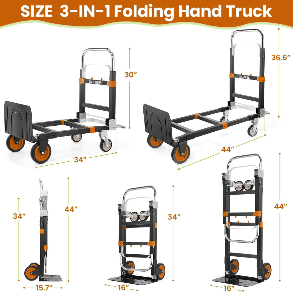 Folding Hand Truck Orange B252543