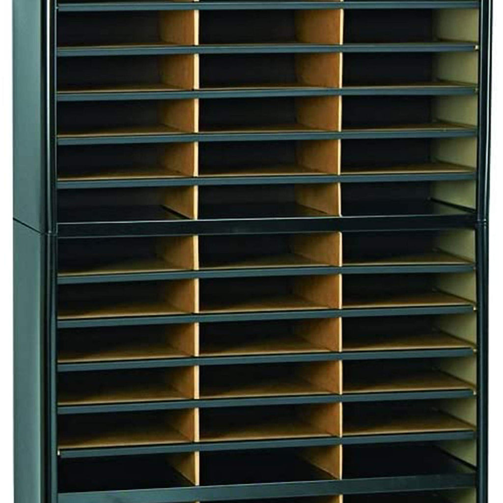 72 Compartment Black Literature Organizer M8766