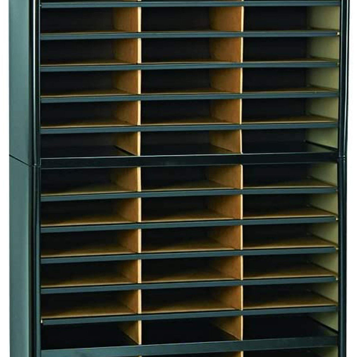 72 Compartment Black Literature Organizer M8766