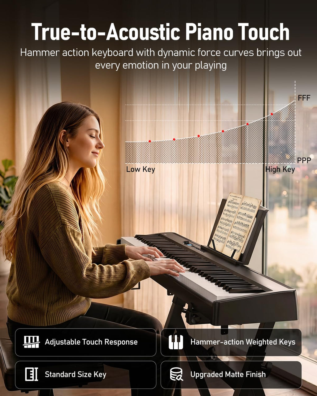 Folding 88-Key Weighted Digital Piano C355161