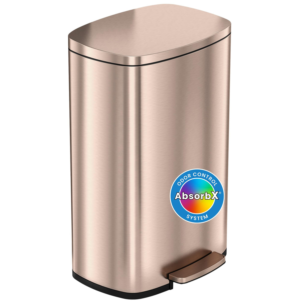 13.2 Gallon Stainless Steel Step Trash Can with Lid J8201