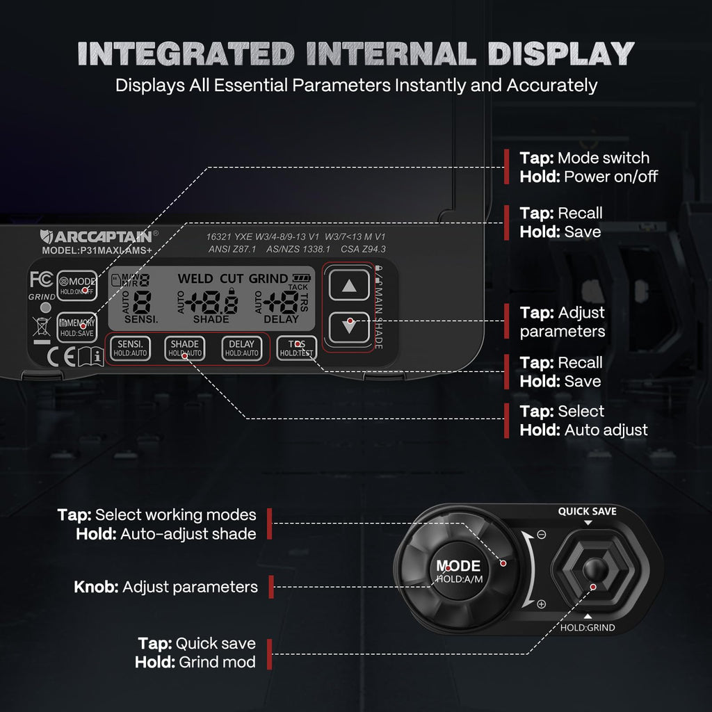 Intelligent Auto-Darkening Welding Helmet O189182