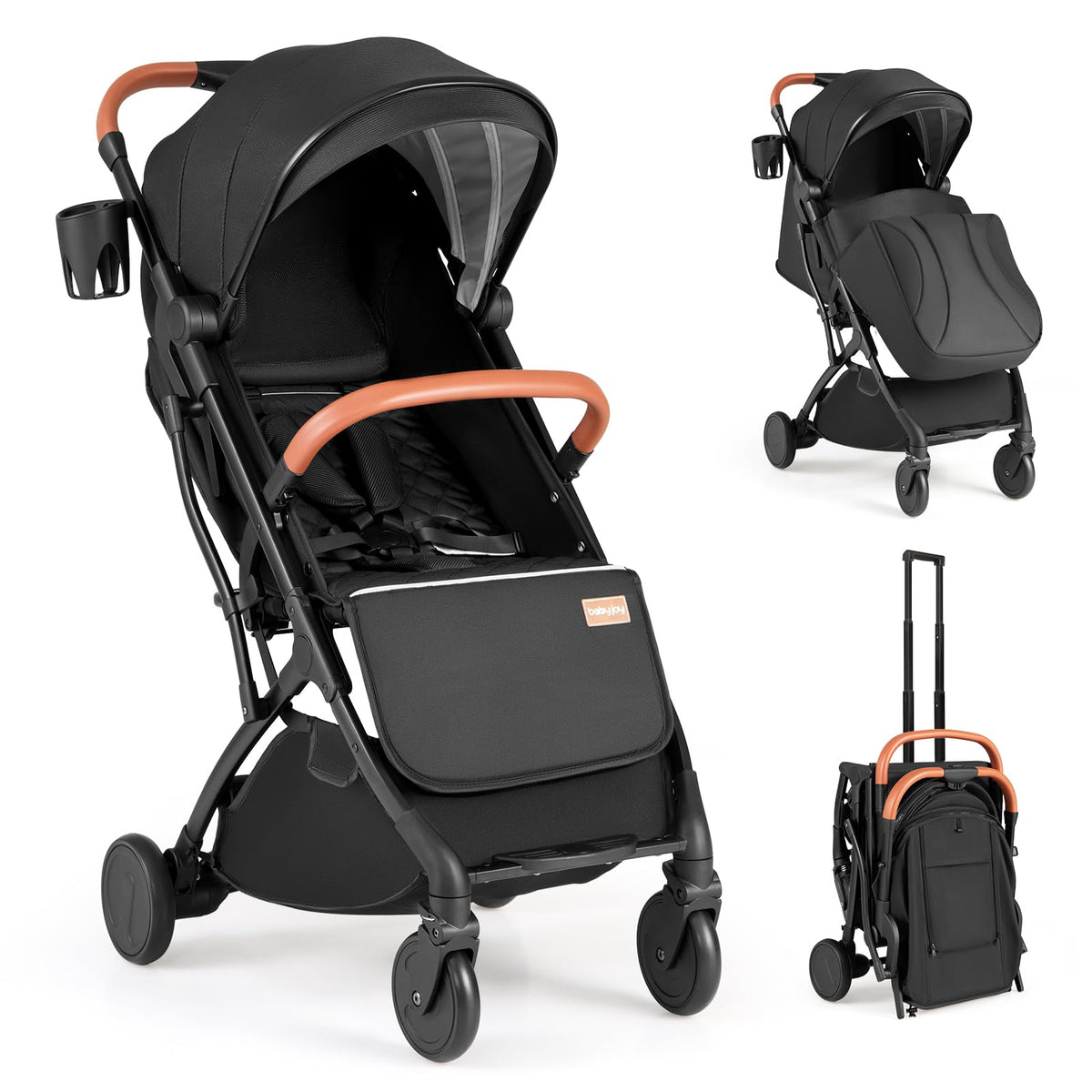 Lightweight Compact Stroller with One-Hand Fold and Canopy T4999