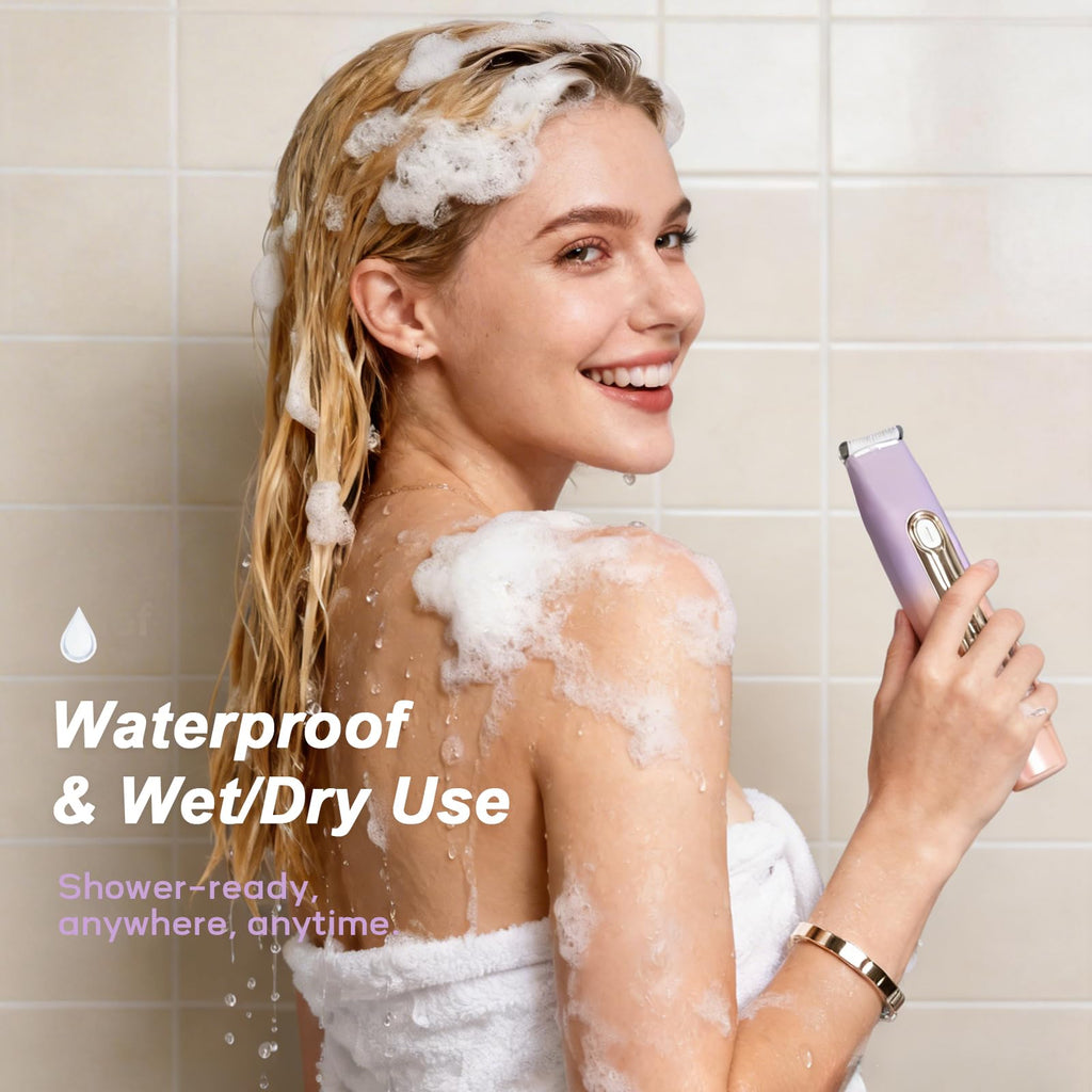 Light Purple Waterproof Dual-Head Bikini Trimmer I2549