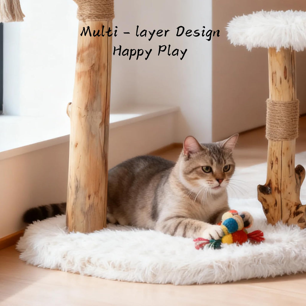 Modern Cat Tree Tower with Sisal Scratching Post T392432