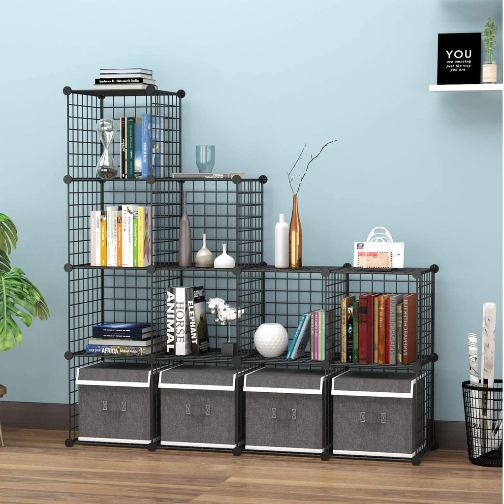 Black 12 Cube Wire Storage Organizer G460277