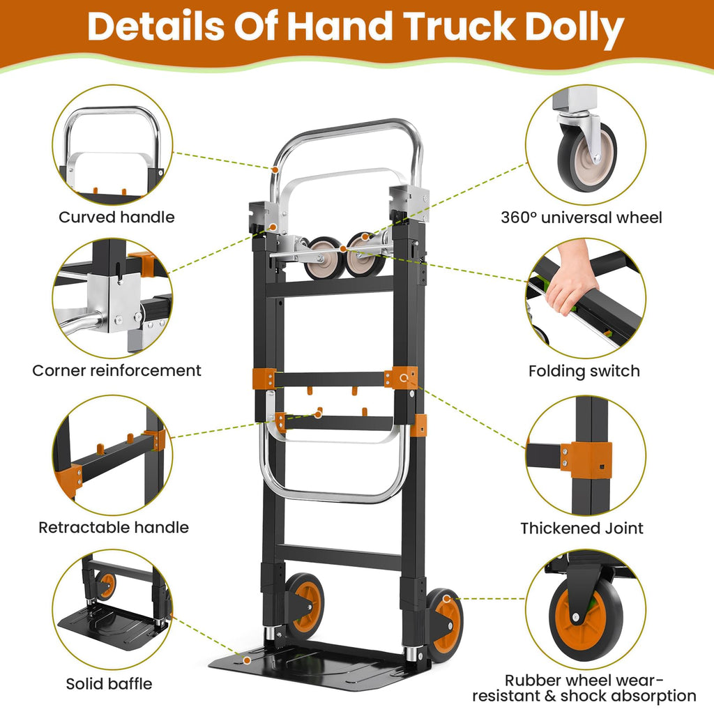 Folding Hand Truck Orange B252543