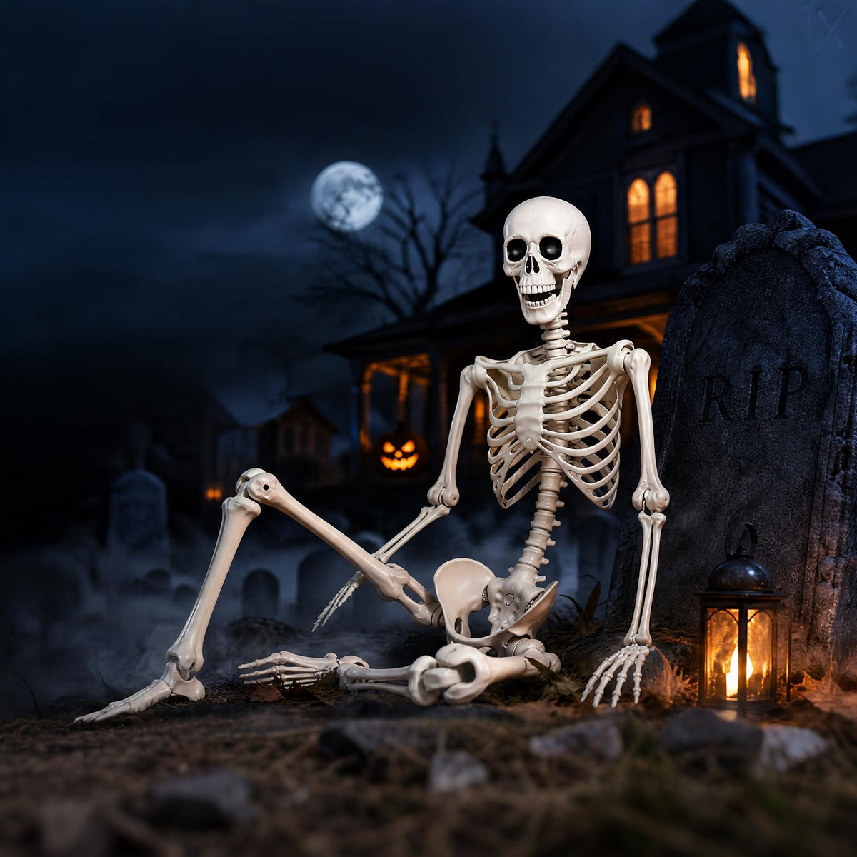 5.4 Ft Halloween Full Body Skeleton X11755