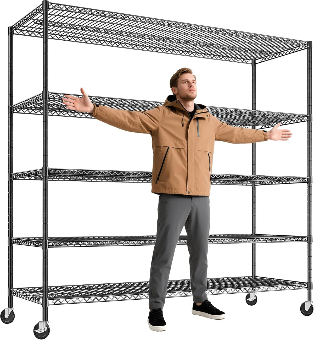 85.7" 5-Tier Adjustable Garage Shelving O605502