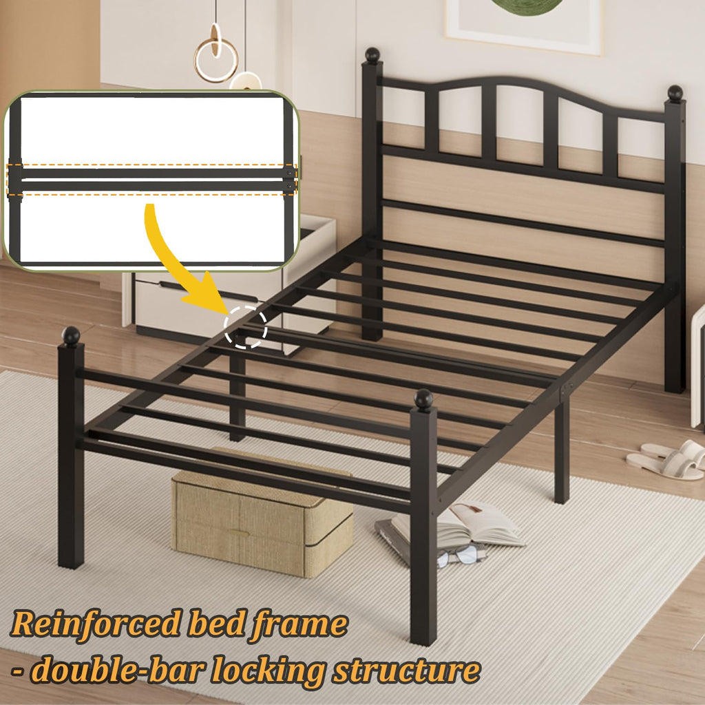 Twin Bed Frames with Headboard F353