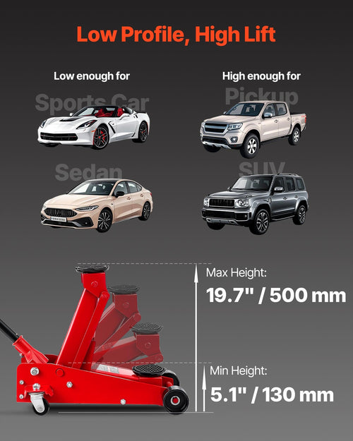 3 Ton Low Profile Steel Hydraulic Floor Jack J883349