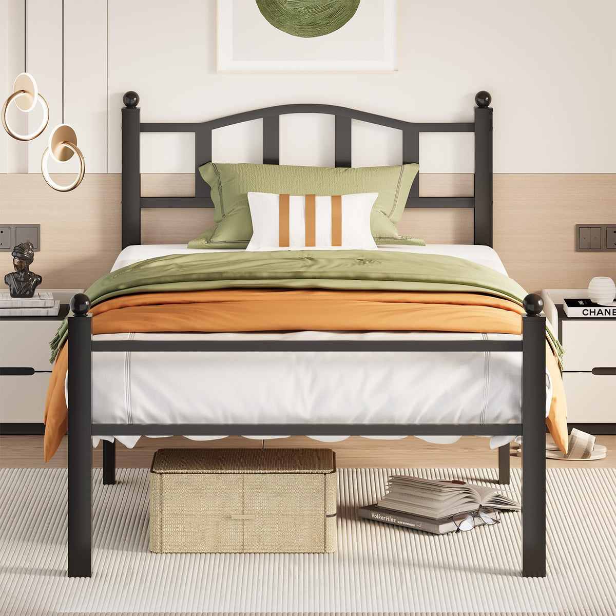 Twin Bed Frames with Headboard F353