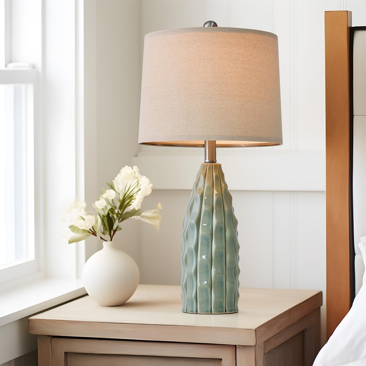 Ceramic Table Lamps Set of 2 Green H64557