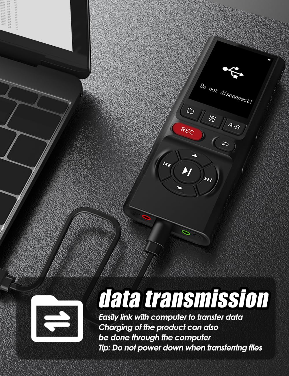 64GB Digital Voice Recorder with Playback USB O2759