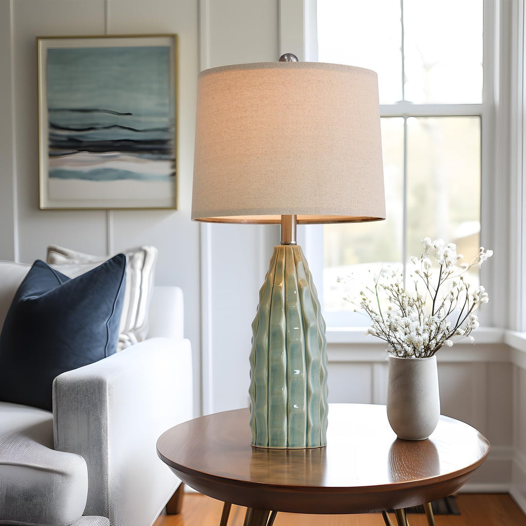 Ceramic Table Lamps Set of 2 Green H64557