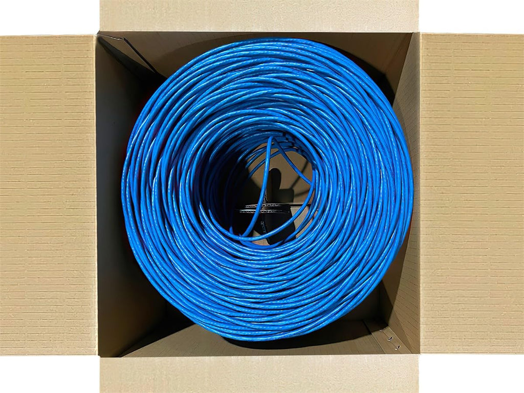 Cat6 Ethernet Bulk Cable 1000 Feet Blue V7350
