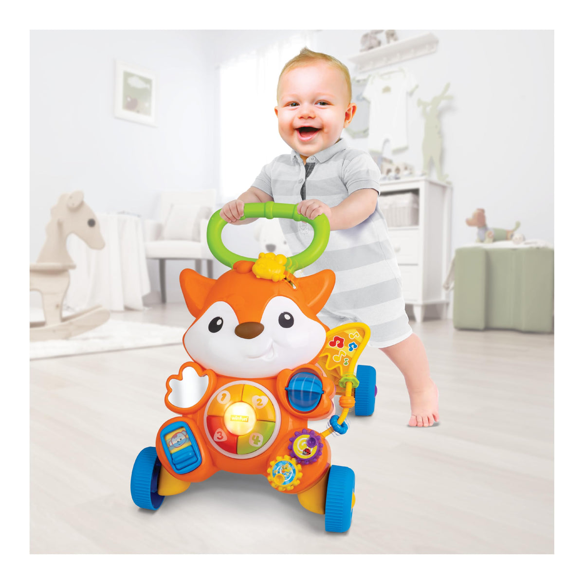 2-in-1 Baby Push Walker & Ride-On with Shape Sorter S5469