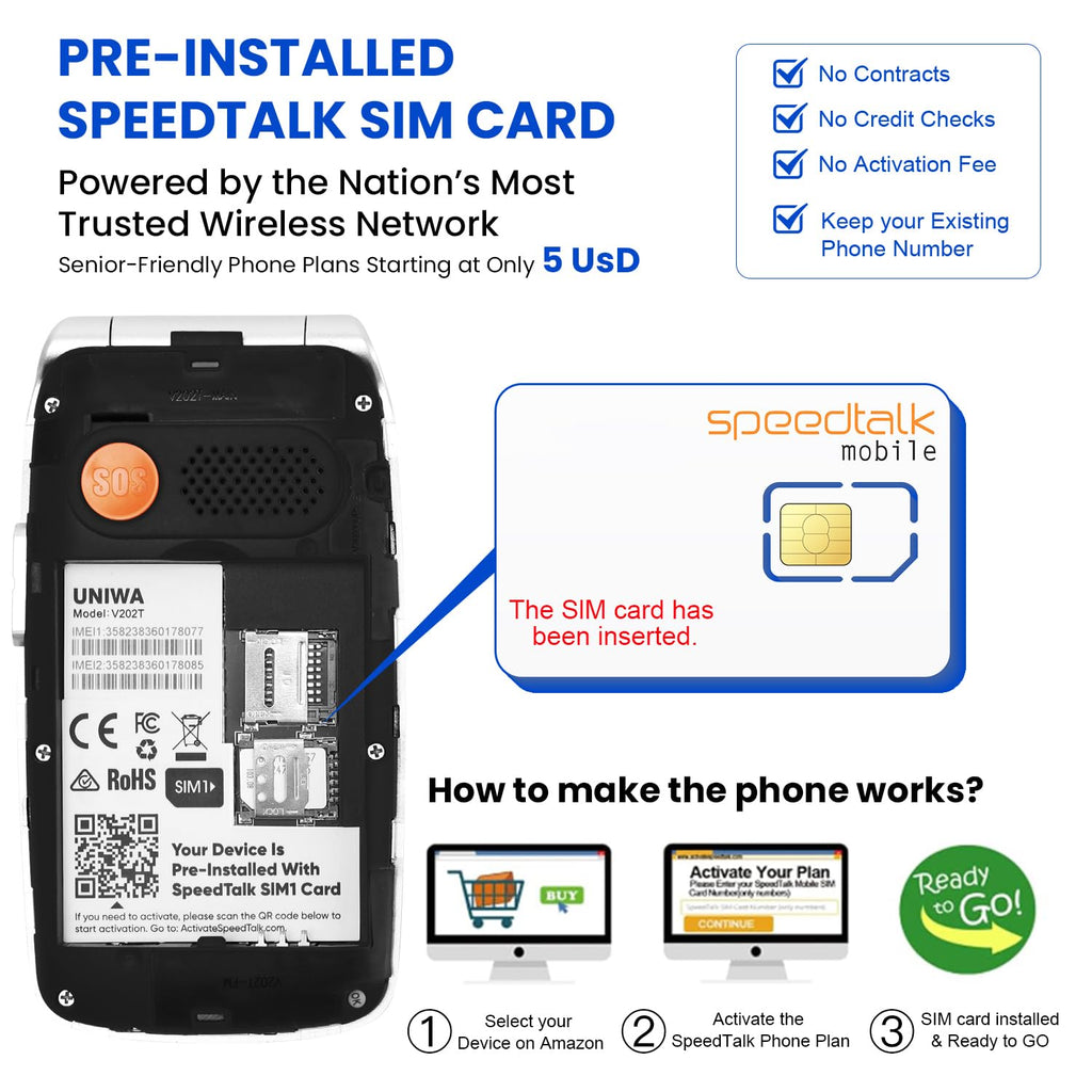 4G Flip Phone Unlocked with Dual Screen, SOS Button, Big Fonts, Camera, Bluetooth, FM Radio, 1450mAh Battery K3282