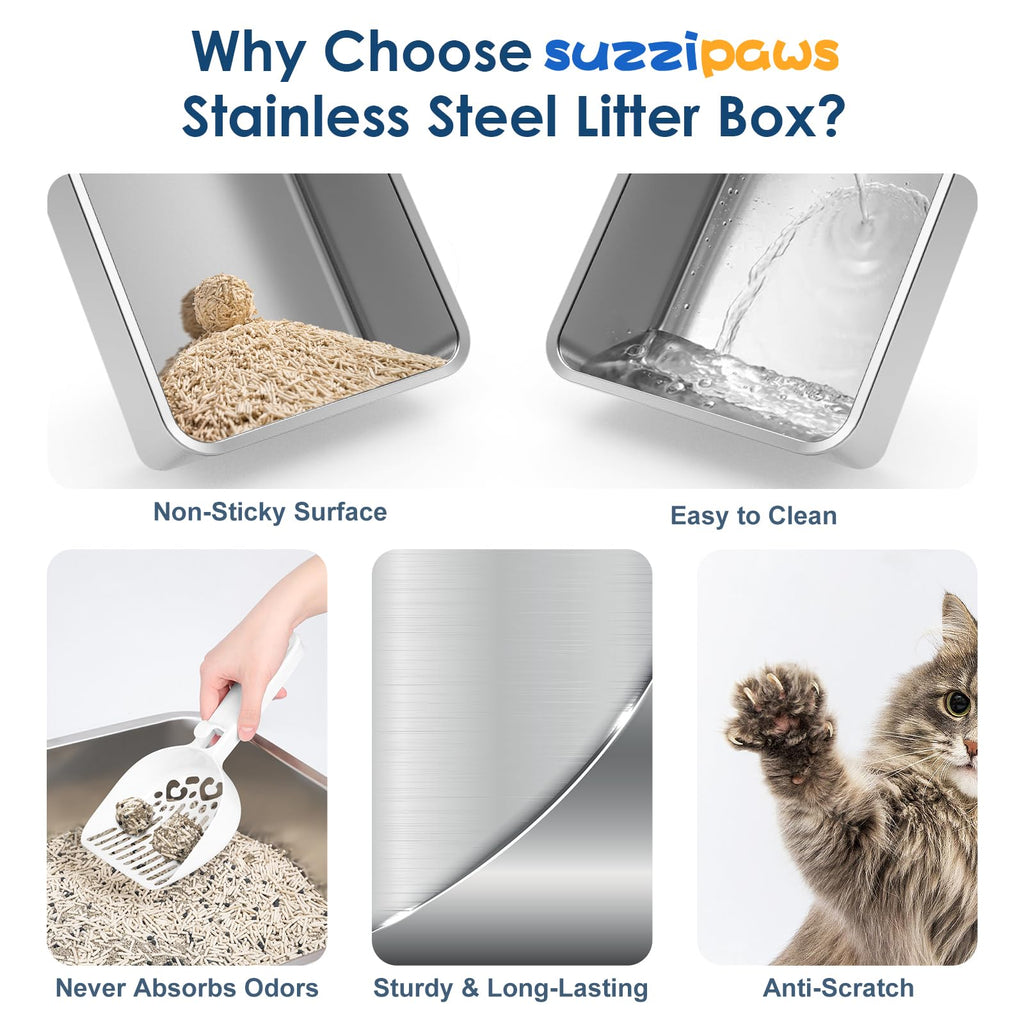 Stainless Steel Cat Litter Box with Lid P9984