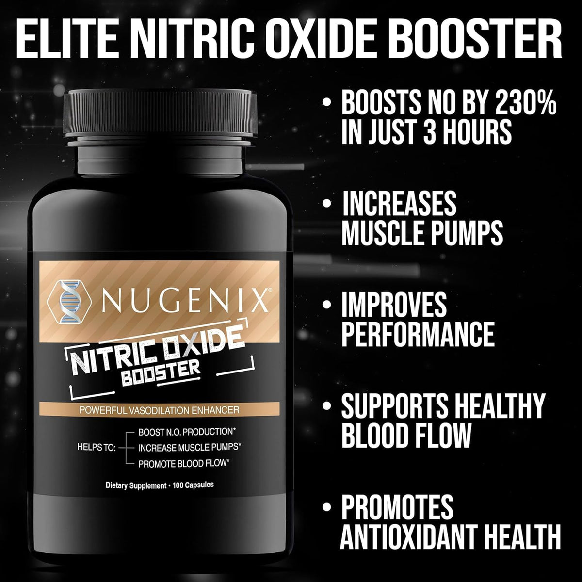Nitric Oxide Booster Supplement 100ct W7775