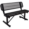 Metal Park Bench with Backrest C3297
