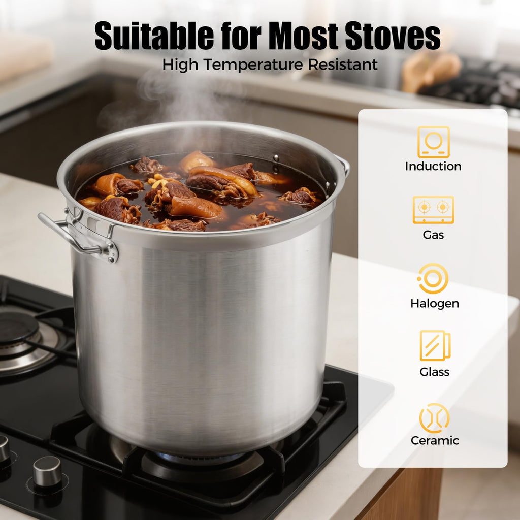 50 Quart Stainless Steel Stockpot with Lid L6669