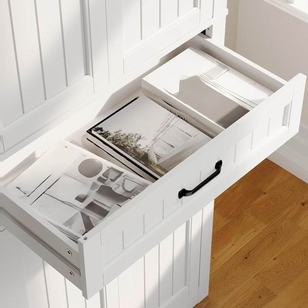 71" White Kitchen Pantry Storage Cabinet K5863
