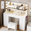 Vanity with Lighted Mirror C12408