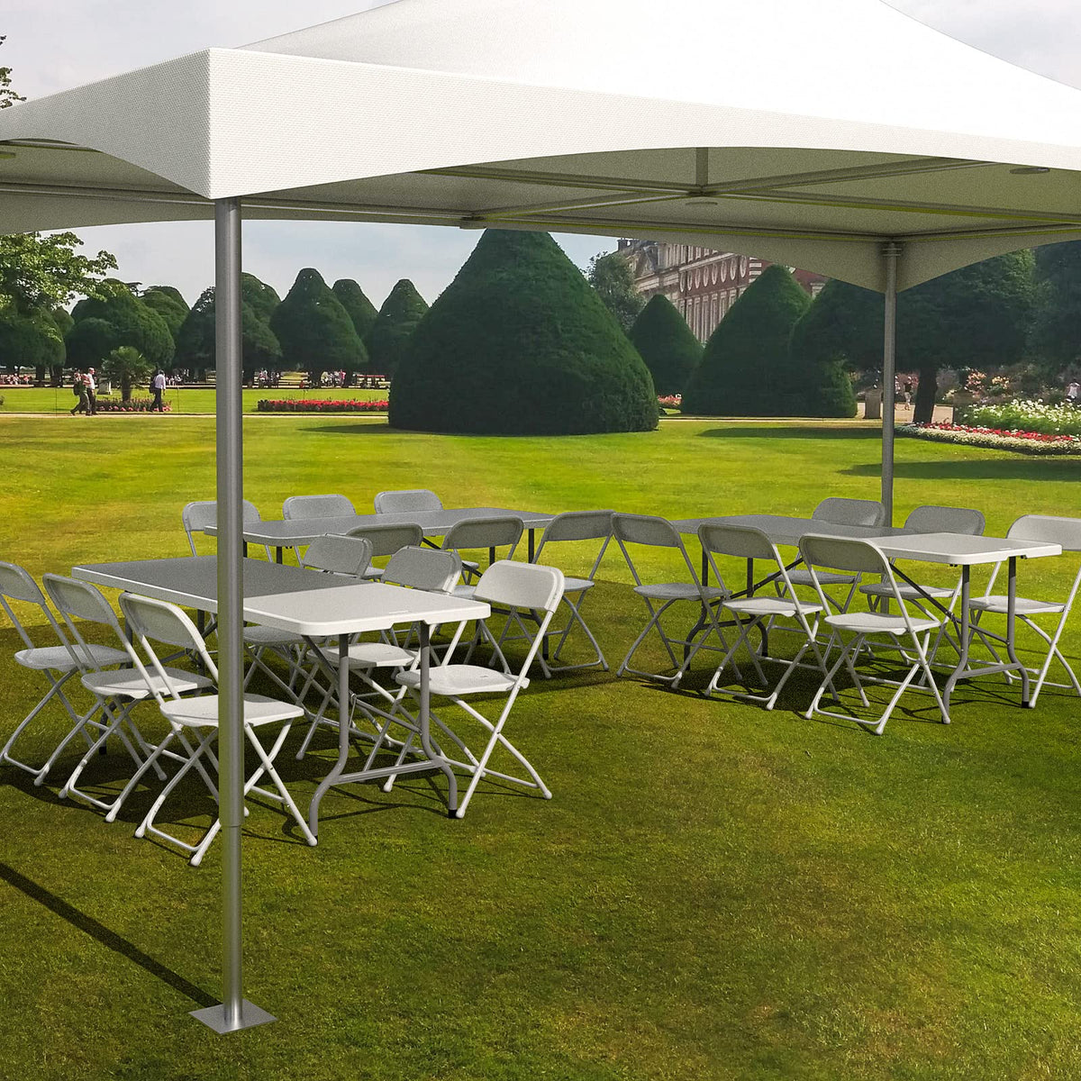 Folding Table 6ft Portable Collapsible Plastic White N116