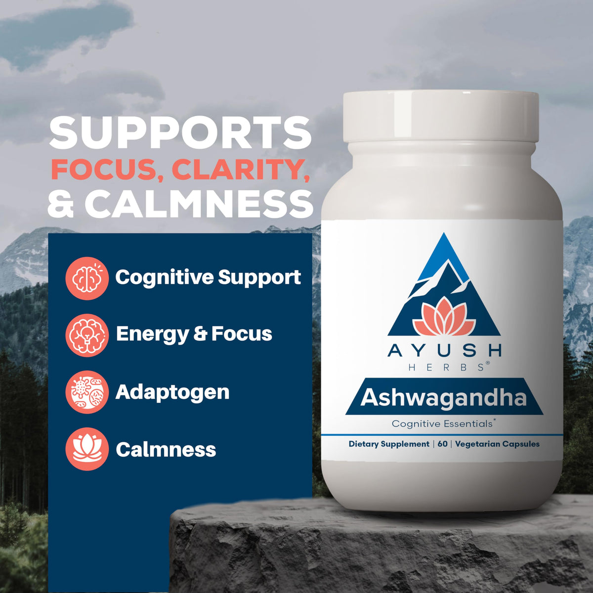 Ashwagandha Capsules 500mg 60 Servings F867157