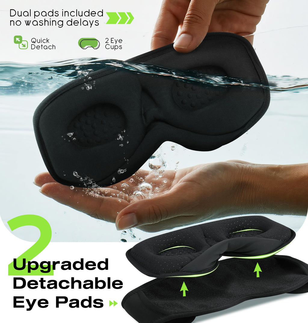 Bluetooth Sleep Headphones with 3D Eye Mask Z443911